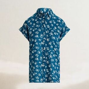 Lauren Ralph Lauren Blue Floral Blouse